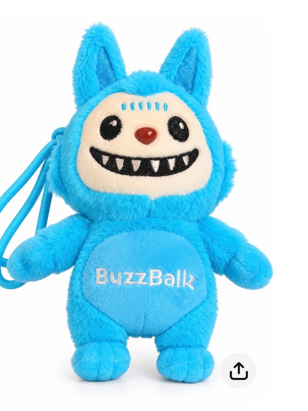 BuzzBallz LaBuzzy Blue Plush Keychain Charm Limited Edition 1 of 5000 Rare